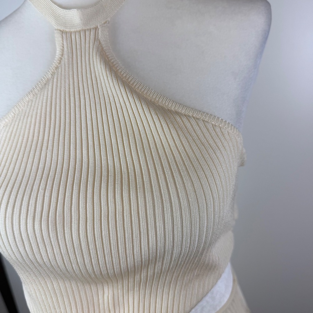 Cult Gaia Cameron Cutout Ribbed Knit Halter Neck‎ Midi Dress Size XS Vacation - Picture 3 of 15